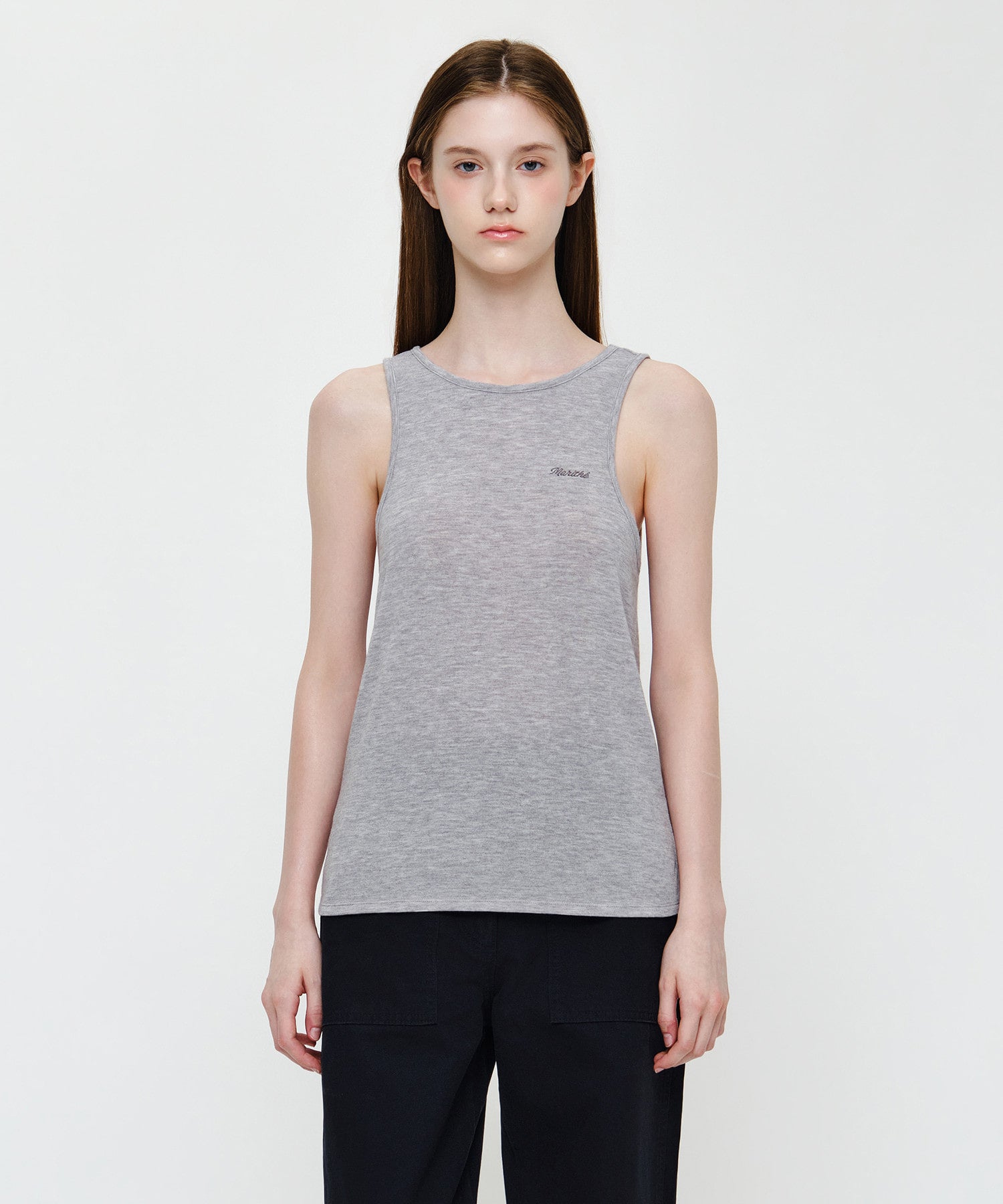 W HENLEY NECK LAYERED LONG SLEEVE TEE