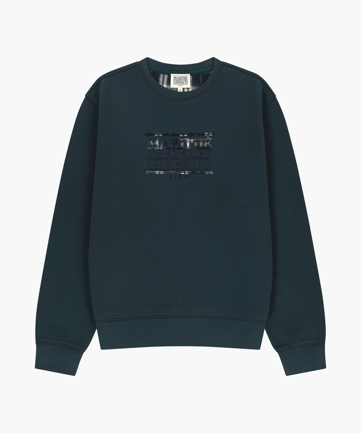 [REGEN] CLASSIC LOGO CHECK APPLIQUE SWEATSHIRT