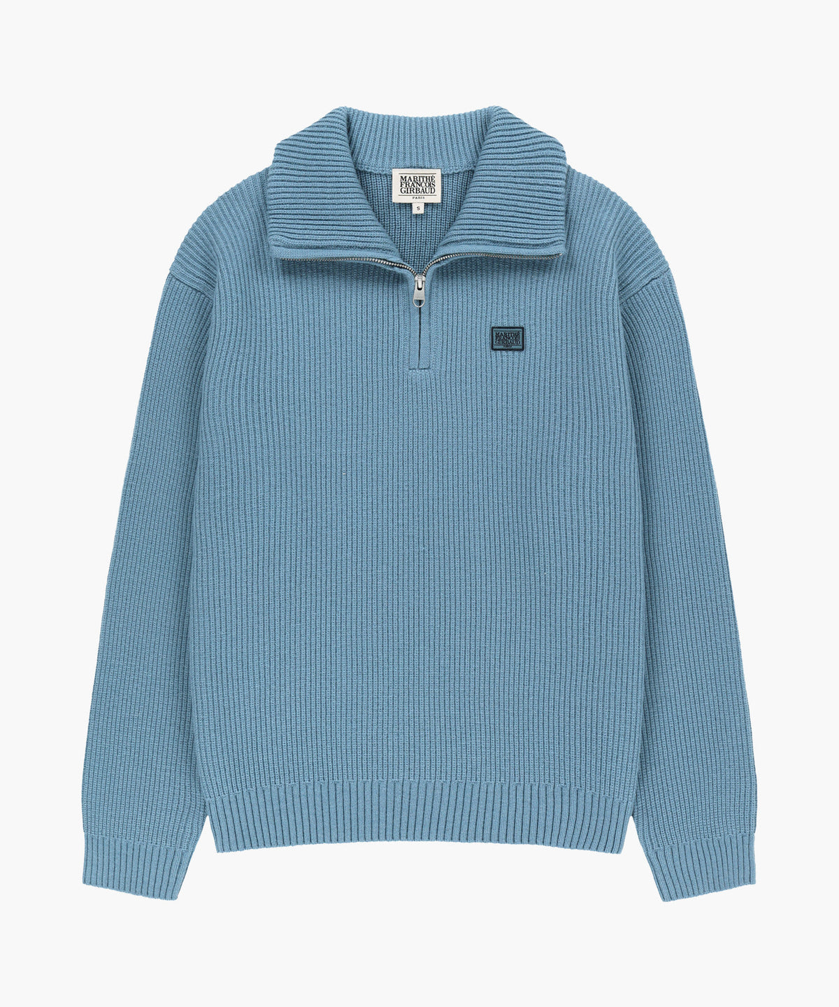 SMALL CLASSIC LOGO OVERSIZED HALF ZIP-UP KNIT