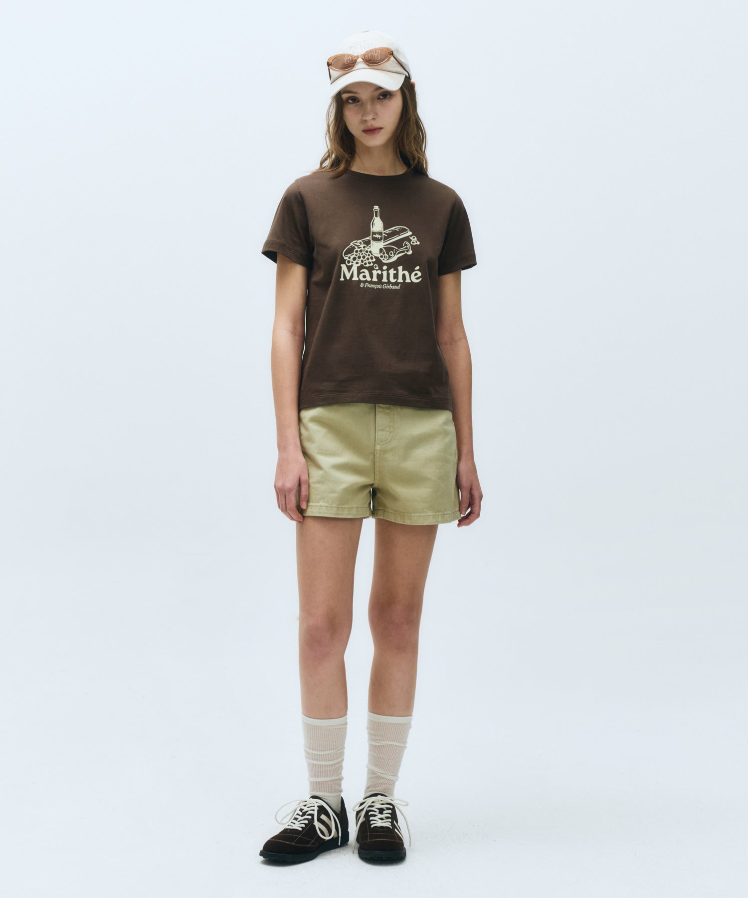 W COLORED DENIM SHORTS