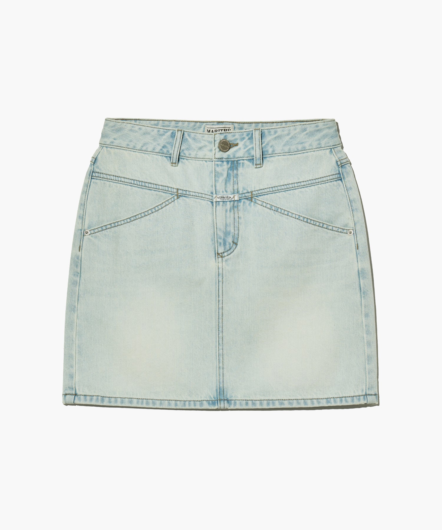 W STRAIGHT DENIM MINI SKIRT