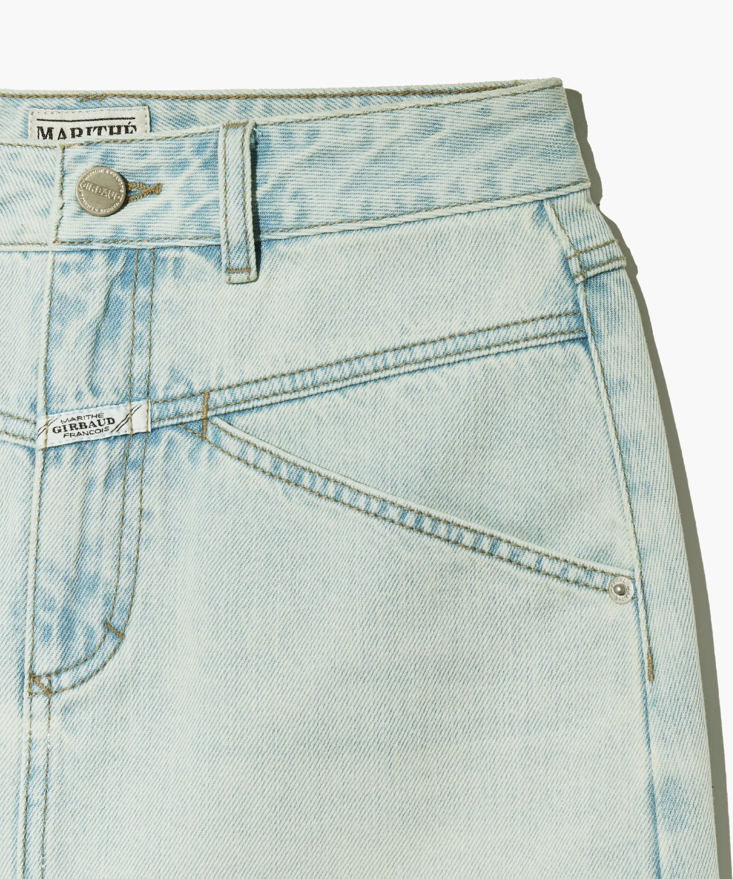W STRAIGHT DENIM MINI SKIRT