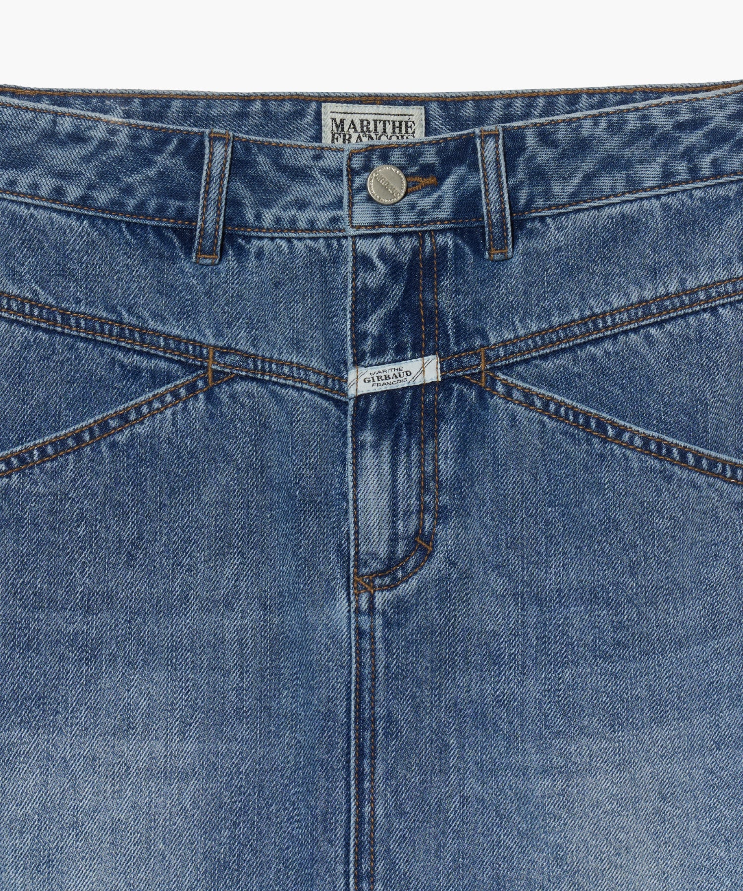 W STRAIGHT DENIM MINI SKIRT