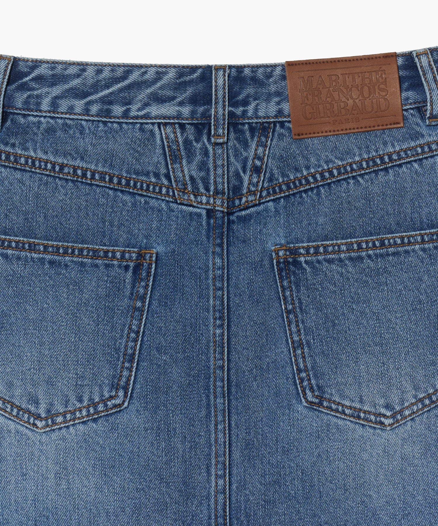 W STRAIGHT DENIM MINI SKIRT