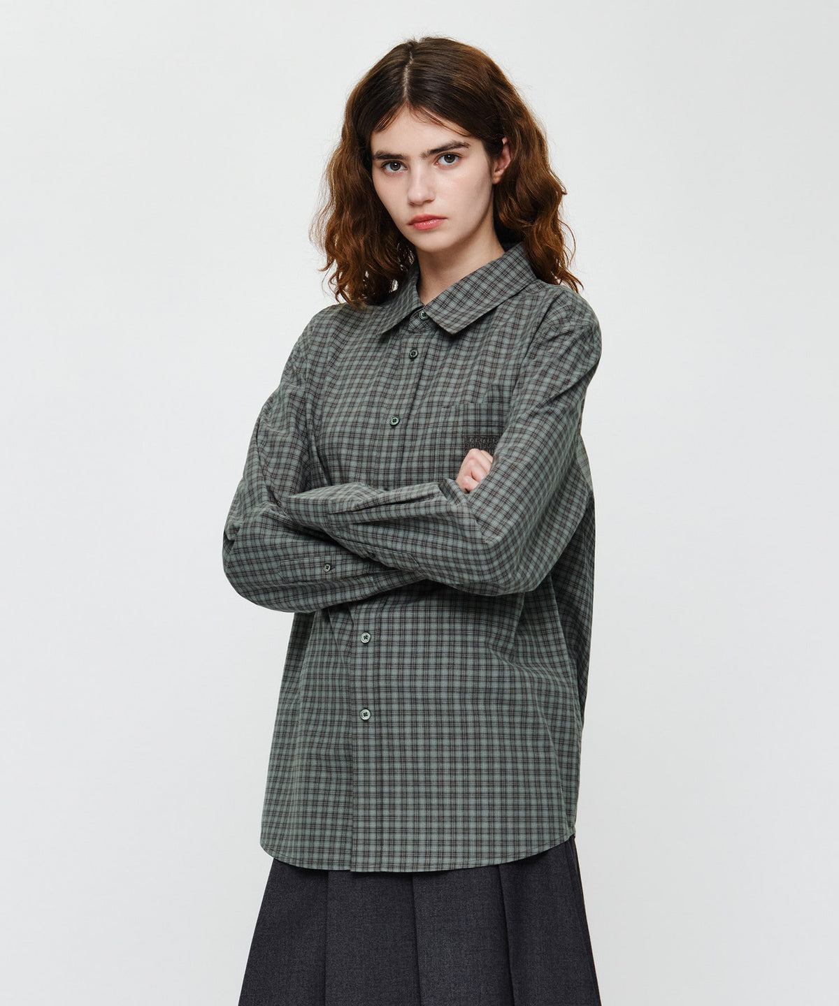 MICRO CLASSIC LOGO OVERSIZED CHECK SHIRT