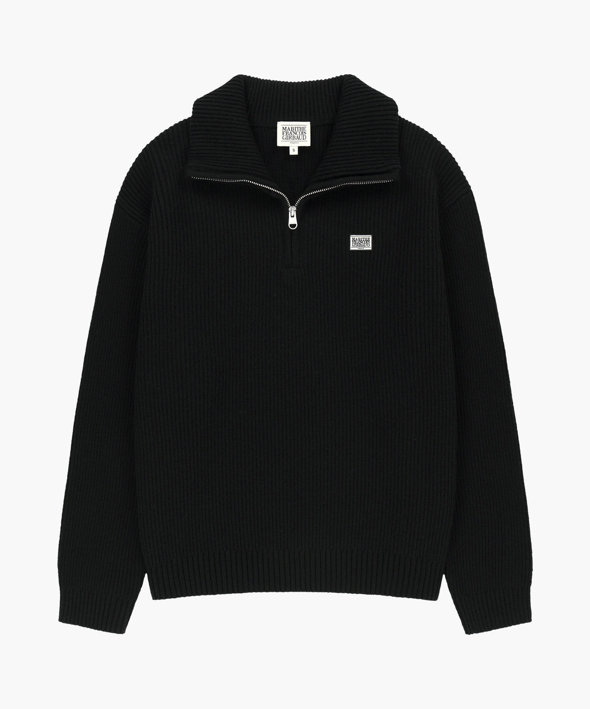 SMALL CLASSIC LOGO OVERSIZED HALF ZIP-UP KNIT