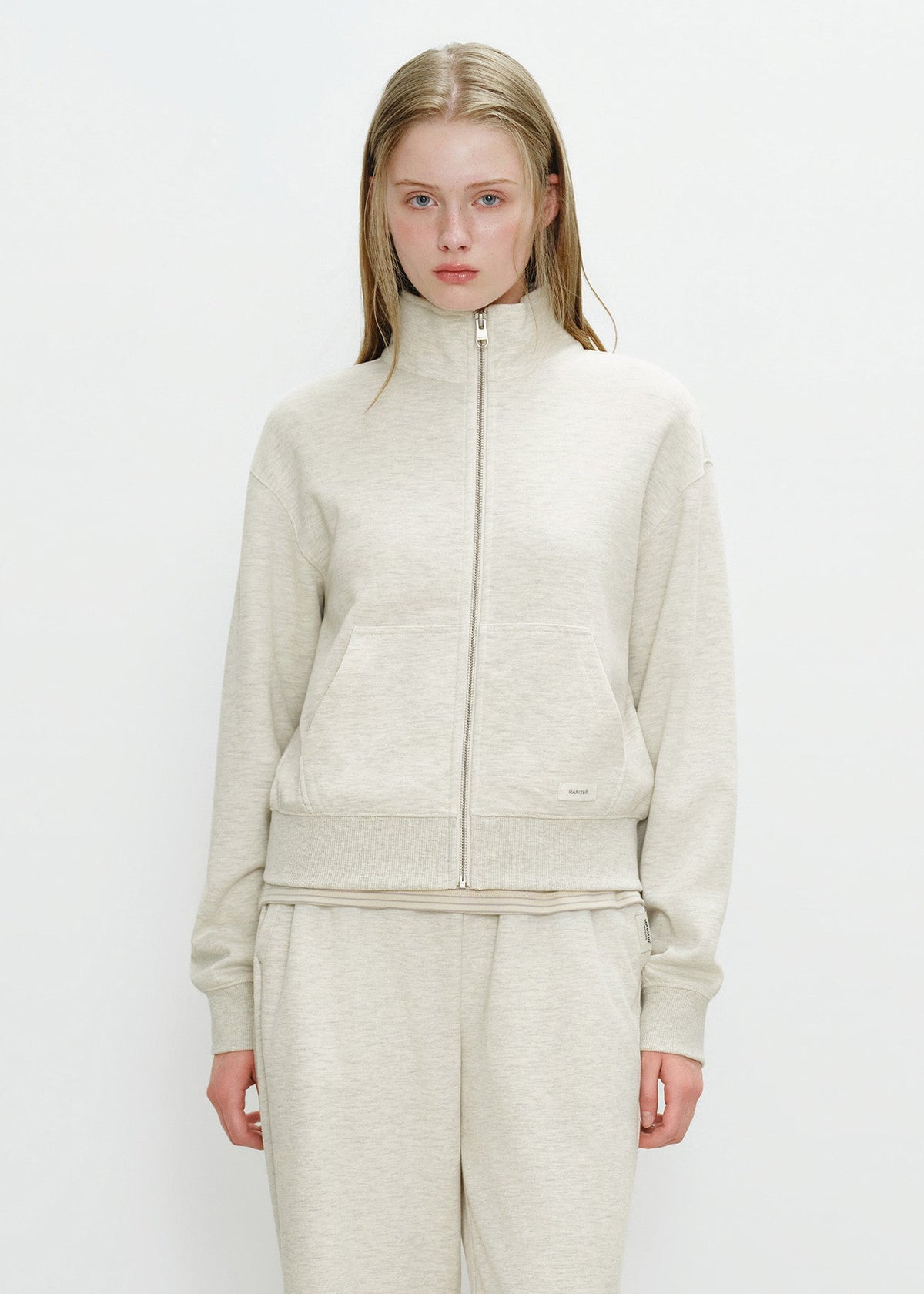 W BASIC HIGH NECK ZIPUP