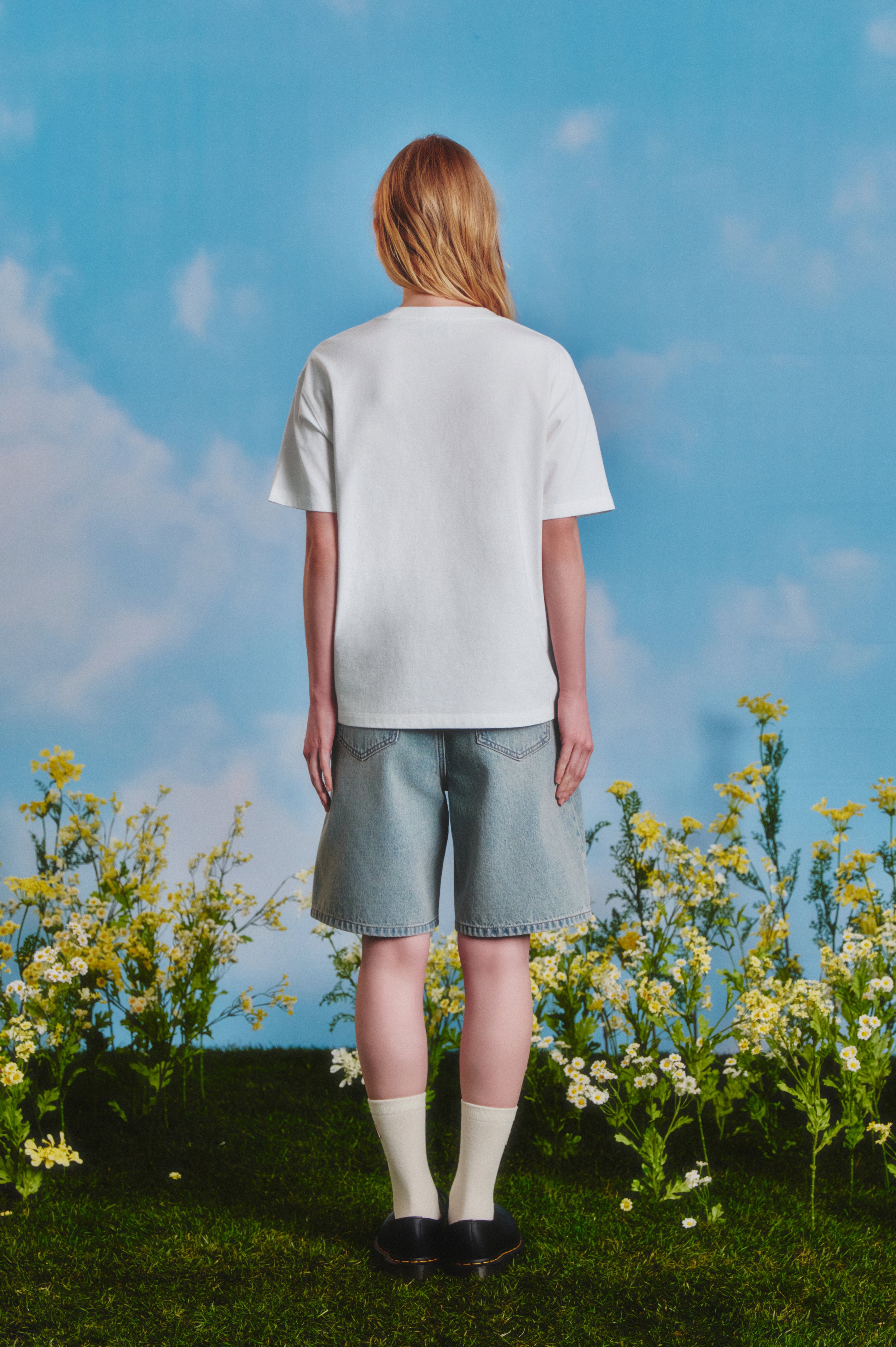 [MARITHE_DISNEY] MICKEY_W BERMUDA DENIM PANTS